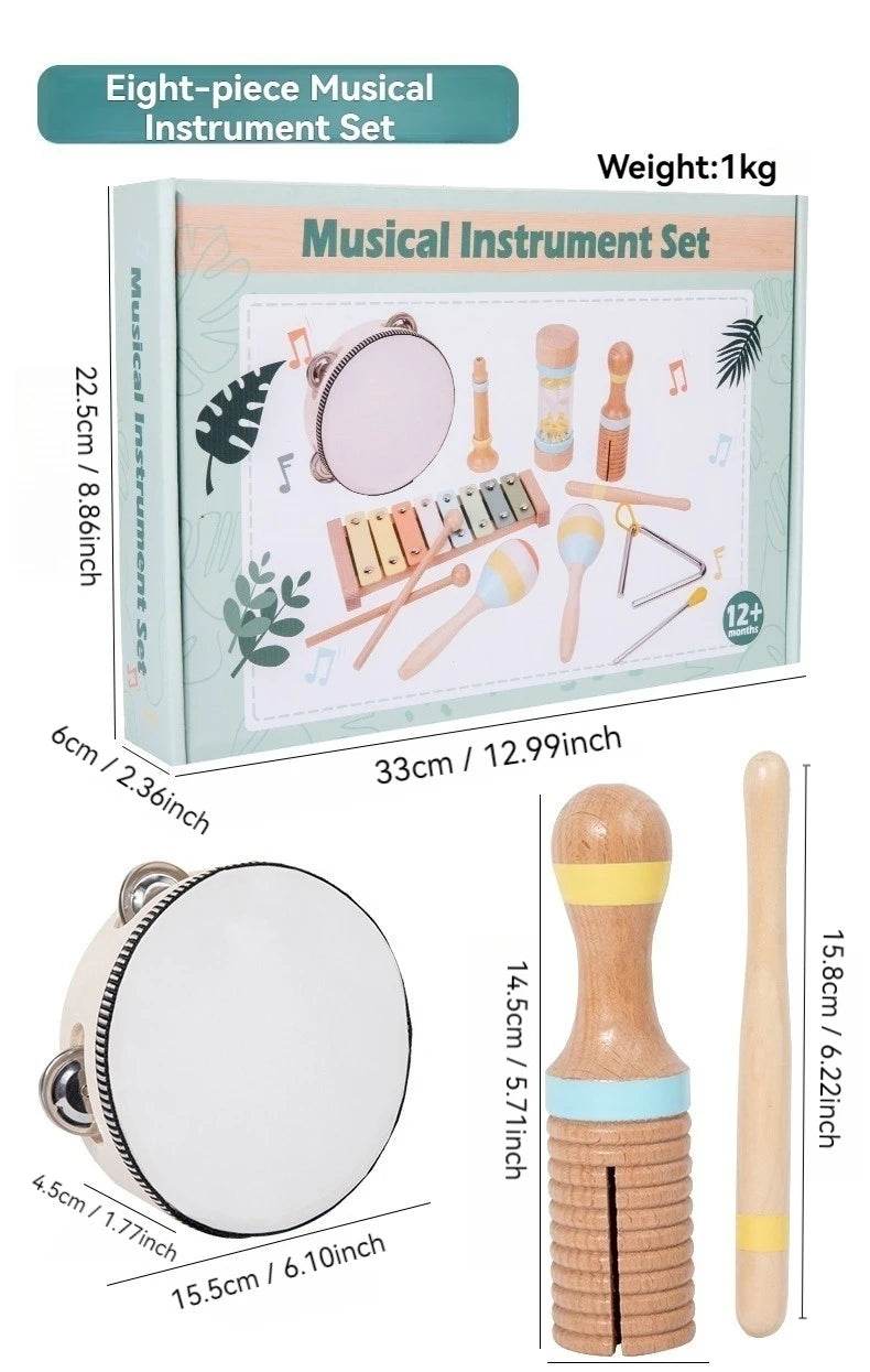 Interactive Musical Toy Wooden Toys Child Percussion Instruments Early Educational Toys Birthday Gifts for Toddlers Girl Boy - AIAZ