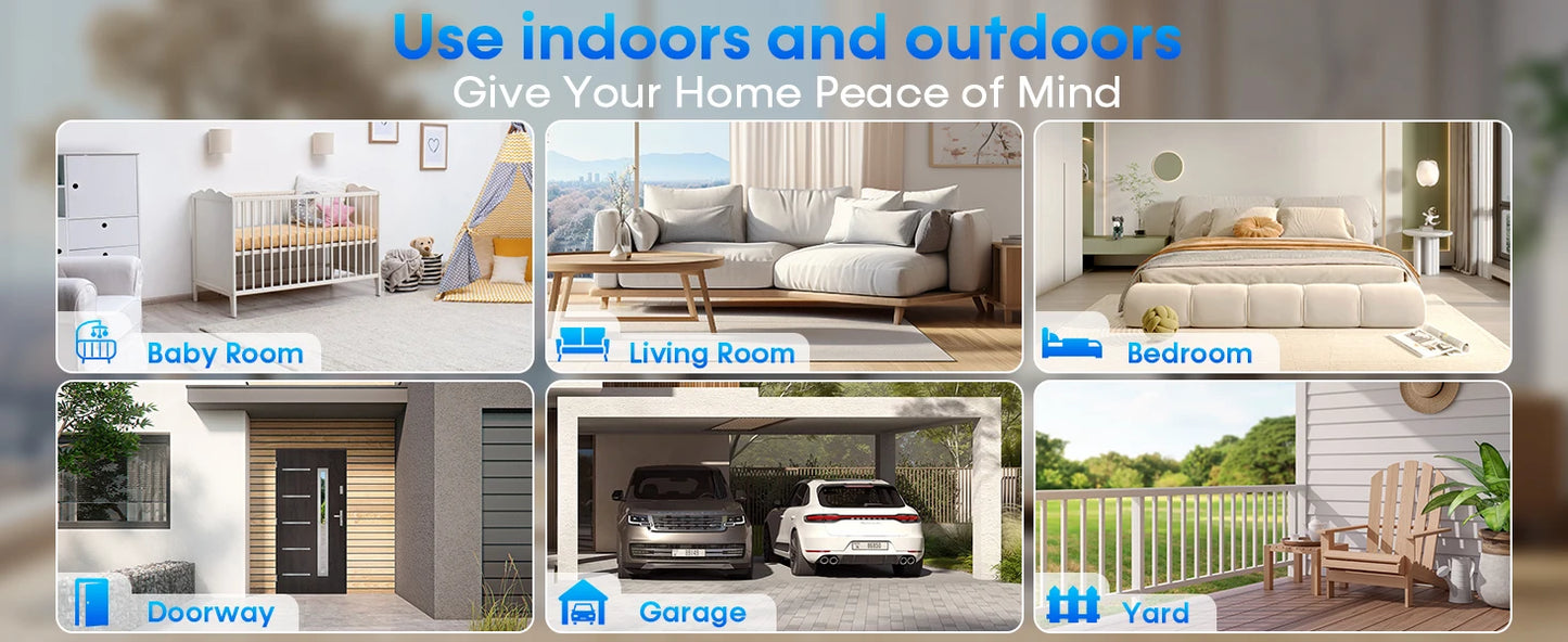 2K 5MP Wifi Home Security Camera Wireless Outdoor Magnetic Battery Powered Camera Surveillance AI Motion Detection Indoor HD Cam