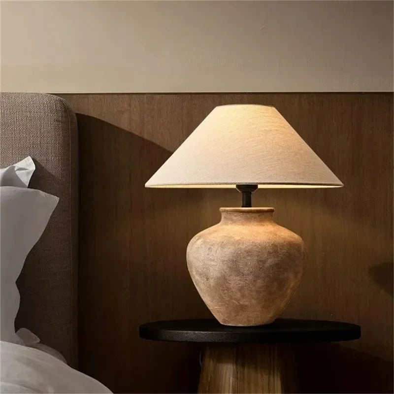 ULANI Contemporary Ceramic Table Lamp American Retro Creativity Living Room Bedroom Study Villa Hotel Homestay Desk Light