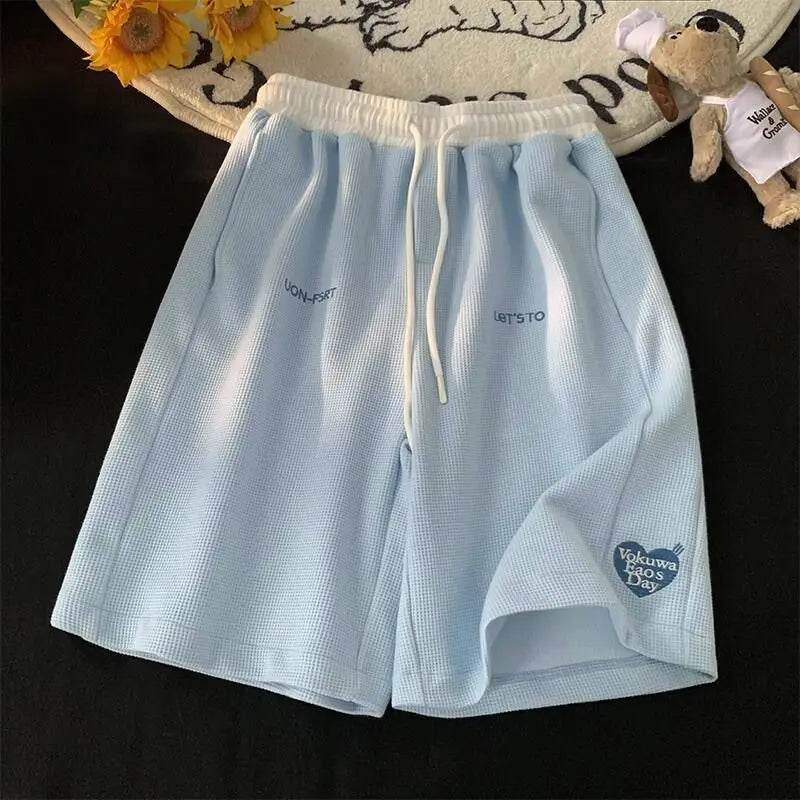 Men's Five-point Shorts Summer 2025 Korean Version Embroidered Loose Versatile Casual Shorts Trendy Sportswear - AIAZ