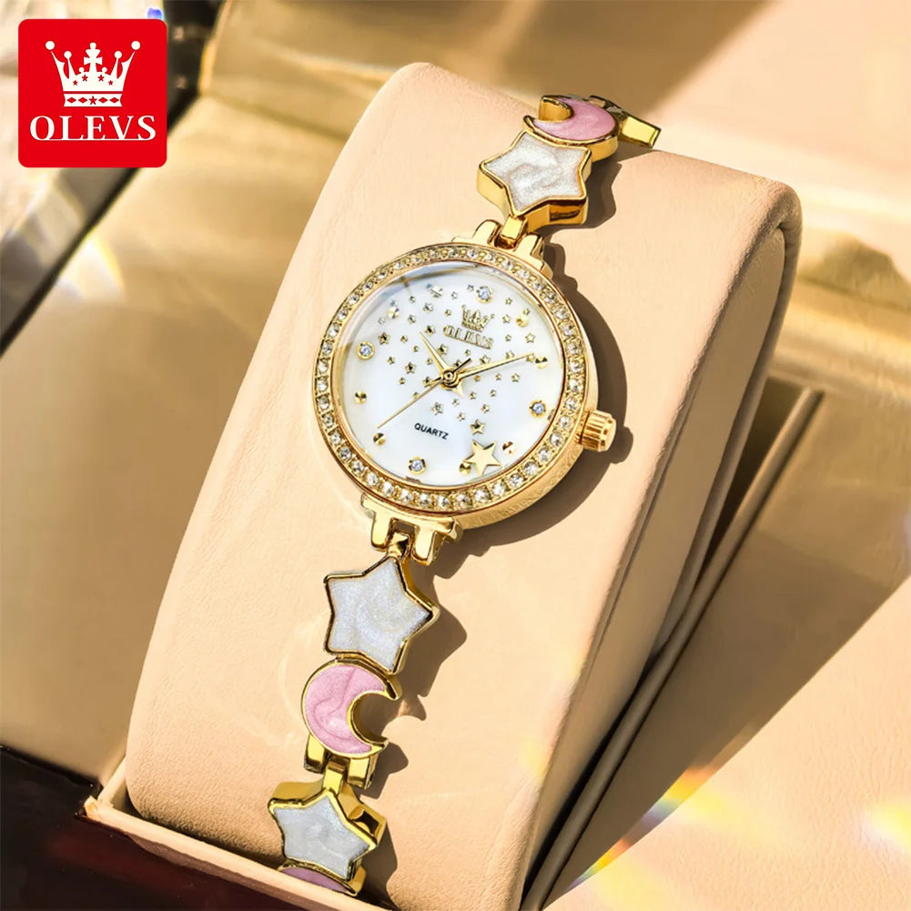 OLEVS New 5665 Watches For Women Elegant Luxury Original Quartz Watches Waterproof Luminous Ladies Ladies Watch Reloj