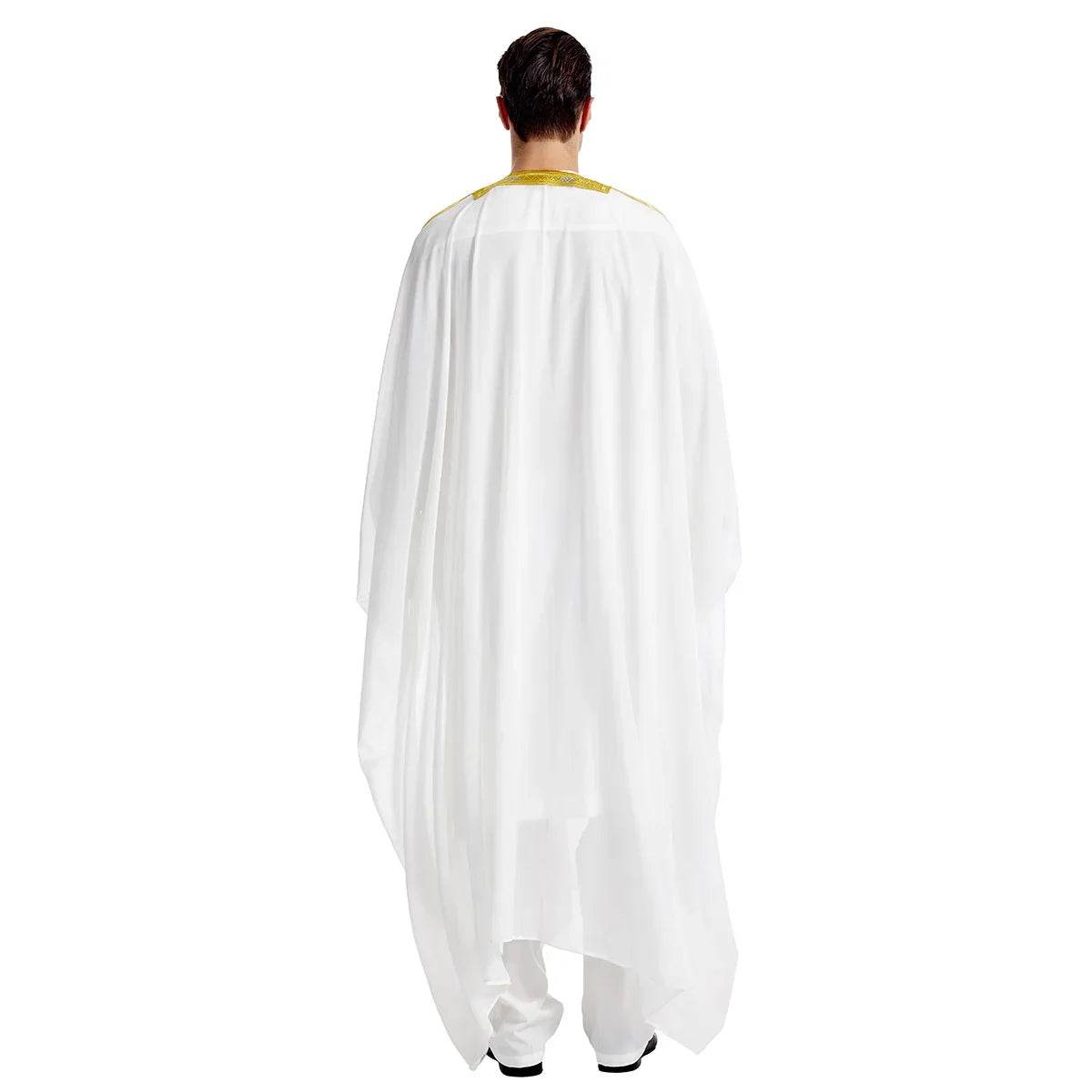 Islamic Clothing Men Robe Arabic Costumes Kaftan Muslim Man Moroccan Casual Long Dress Striped Middle East National Costume - AIAZ