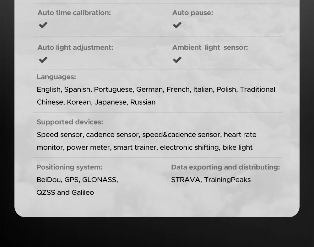 GEOID CC600 Color Screen Bike Computer Smart Navigation GPS Wireless Bicycle Speedometer WIFI ANT+ 11 Languages Cycling Odometer