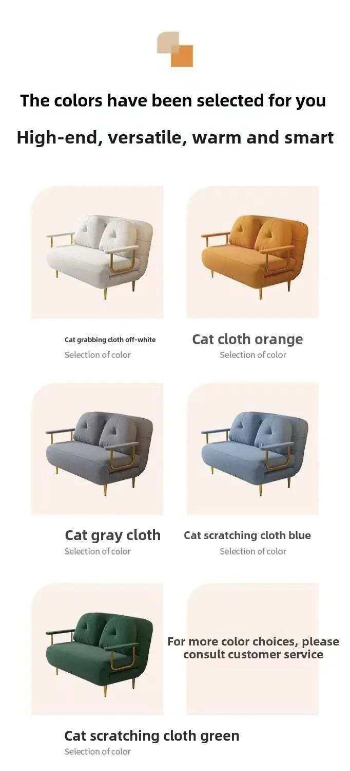 Foldable Sofa New Sofa Bed Dual Use Single Small Unit Balcony Living Room Multi Functional Clouding Stretching Relaxing Sofa