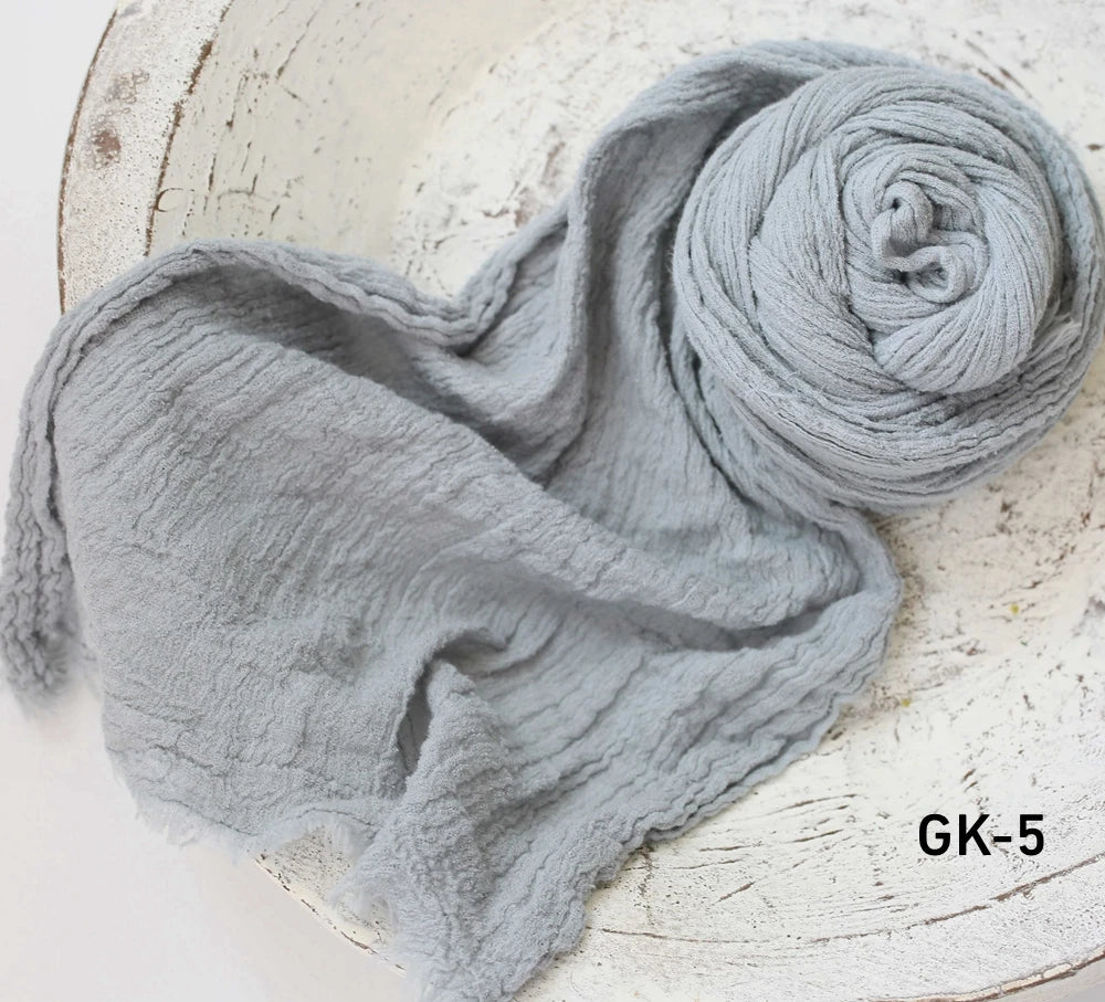 Newborn Cheesecloth Wrap Baby Photography Props Posing Fabric Cotton Stretch Blanket Hand Dyed Newborn Layer Wrap
