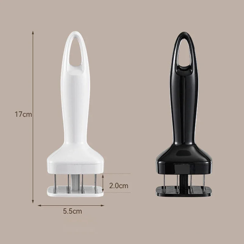 Stainless Steel Needle Point Meat Tenderizer Needle Automatic Rebound Square Bottom Meat Softener 24 Steel Needles Rustproof