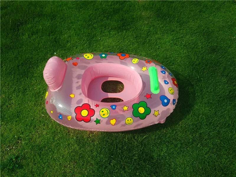 Baby Kids Swimming Floats Cartoon Ring Safety Swimming Ring Inflatable Swim Float Seat Boat Water Fun Pool Toy Gift for Baby Kid - AIAZ