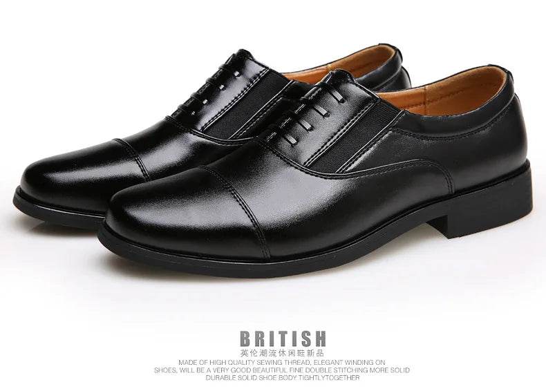 Men Dress Shoes Luxury Brand Business Leather Shoes for Mens Comfortable Pointed Social Shoe Male Sports Casual Footwear - AIAZ