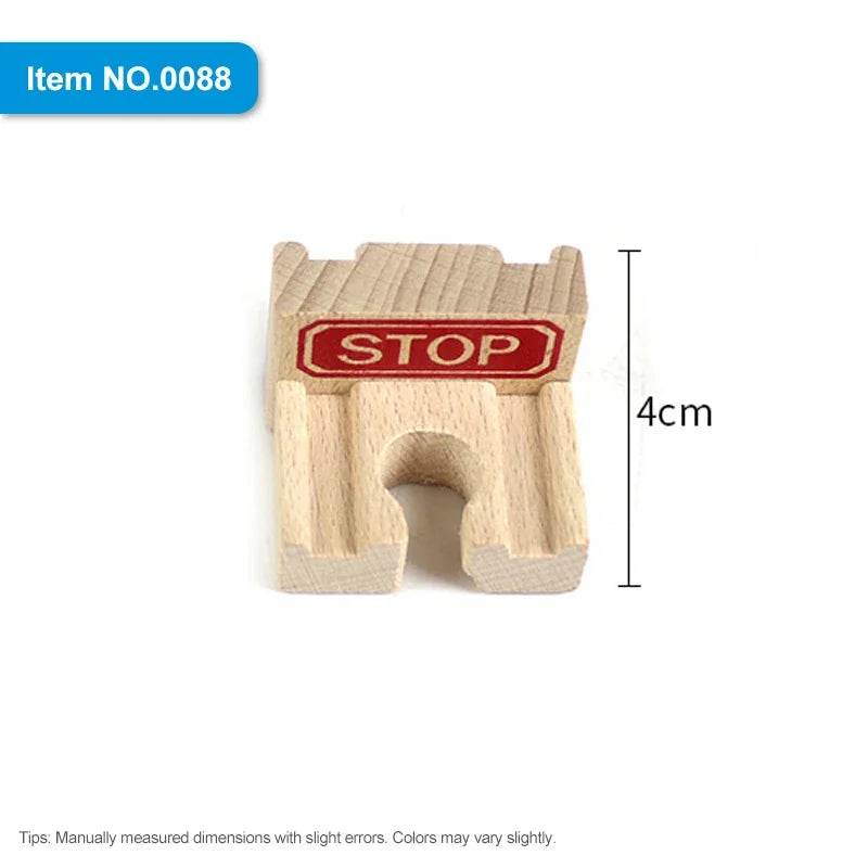 DIY Children Wooden Train Rail Track Accessories Toy Cross Track Railway Toys Compatible All Track for Kids Boys & Girls Gifts - AIAZ