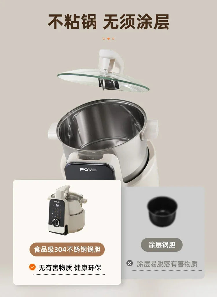 new Fully automatic intelligent cooking robot cooking artifact household multi-functional integrated automatic cooking pot