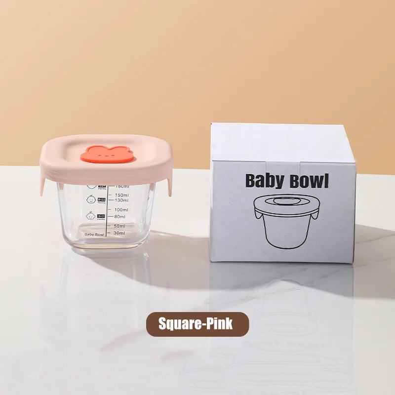 180ml Glass Baby Food Storage Jars With Lids Leakproof Snack Puree Containers For Toddlers Freezer Microwave Safe Feeding Bowls