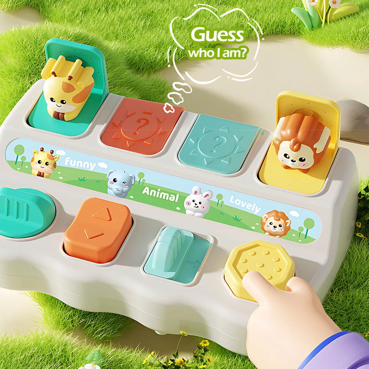 Montessori Pop up Animal Toys and Learning Boxes - Enhance Logic and Motor Skills, Suitable for Children's Birthday Gifts - AIAZ