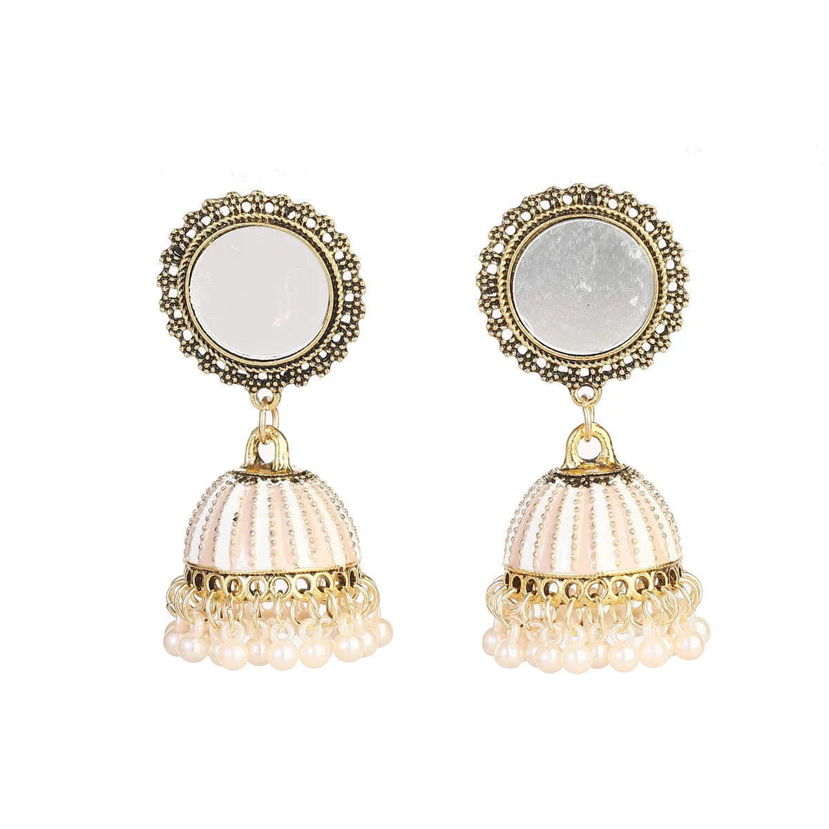 Boho Afghan Ethnic Drop Earrings For Women Pendient Gold Color Gyspy Silver Color Bell Ladies Indian Earring Jewelry