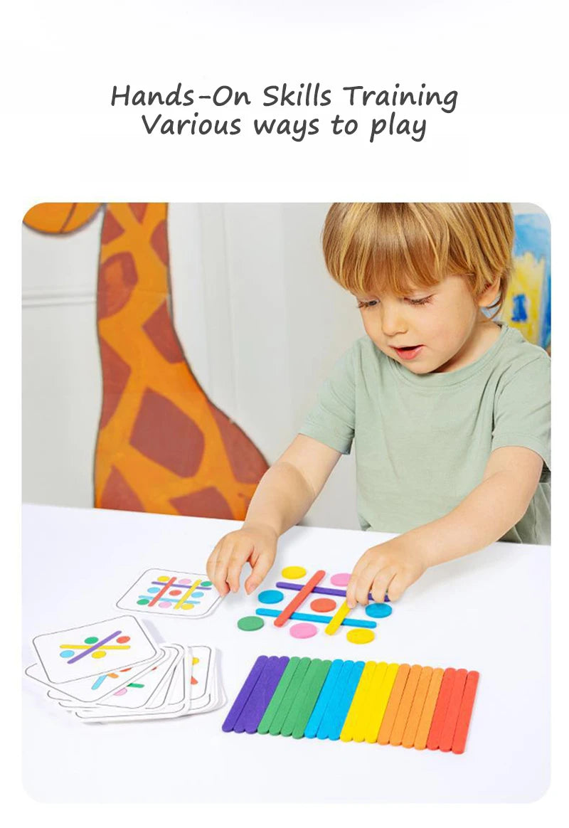 Montessori Logical Thinking Games Puzzle Toys Color Matching Game Educational Learning Toys For Children Preschool Teaching Aids