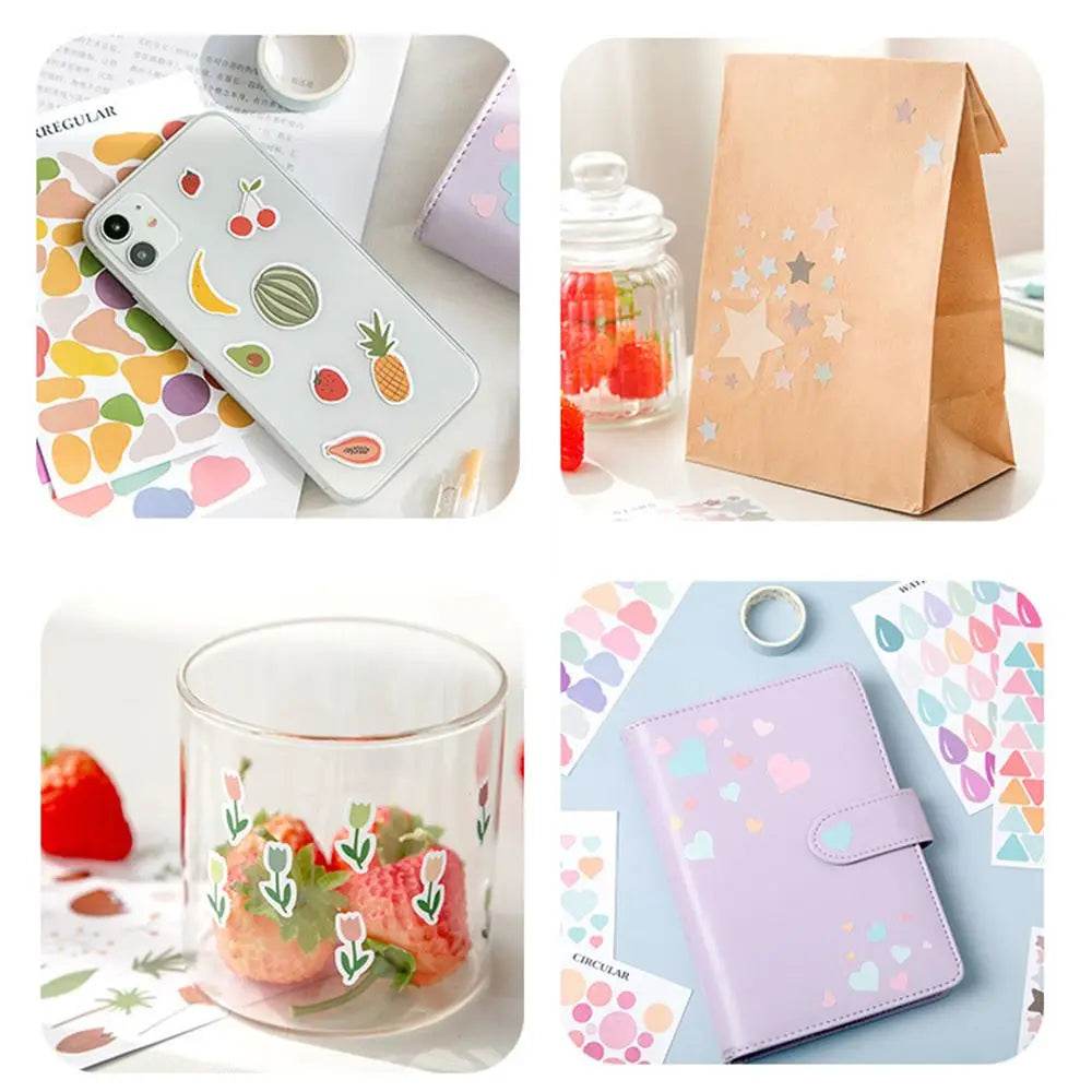 School Supplies Planner Album Self-adhesive Decorative Decals Label Stickers Stationery Stickers Diary Scrapbooking Stickers - AIAZ