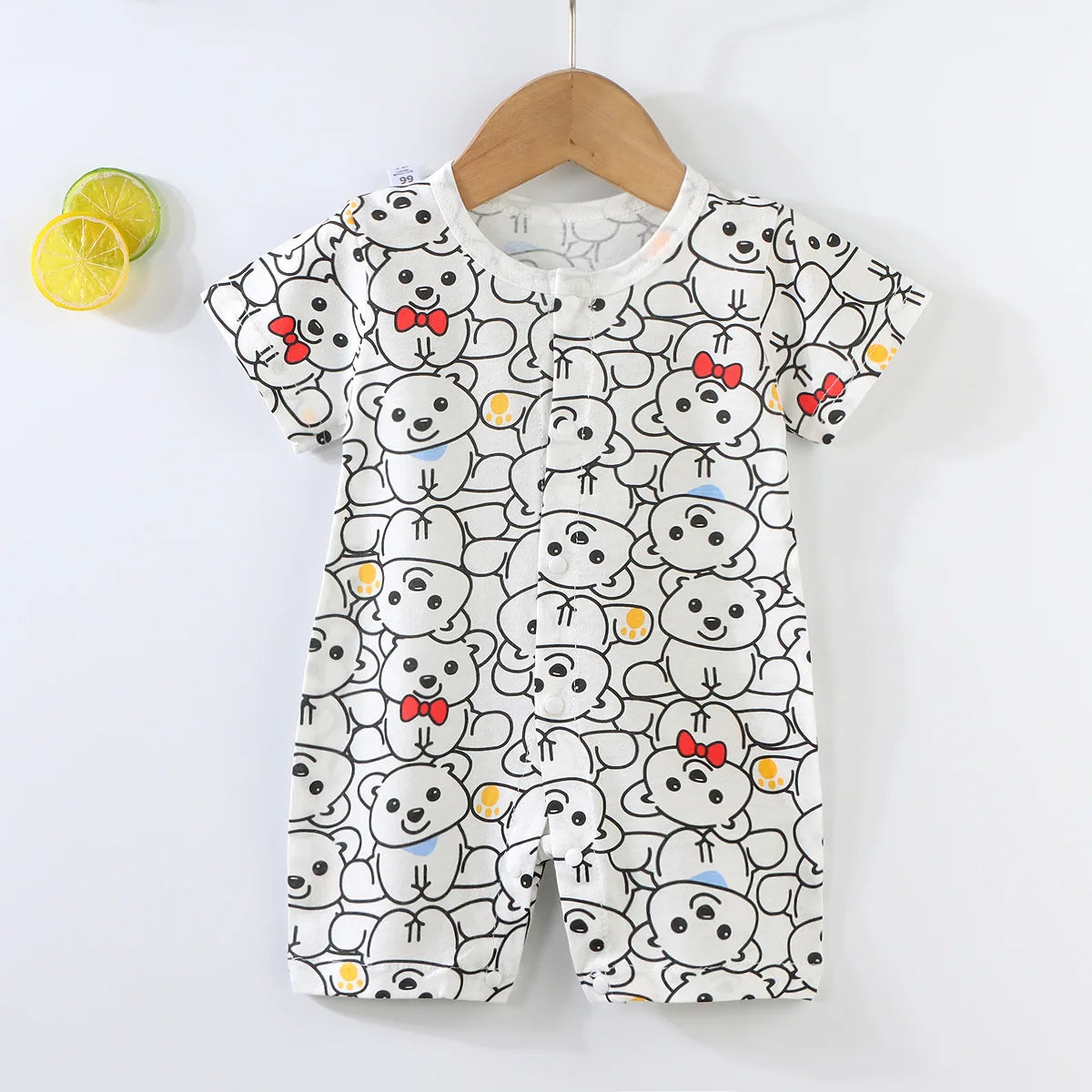 2025 New Baby Onesies Climbing Clothes Pure Cotton Summer Newborn Boys Girls Rompers Short-Sleeved Thin Harness Infant Clothes