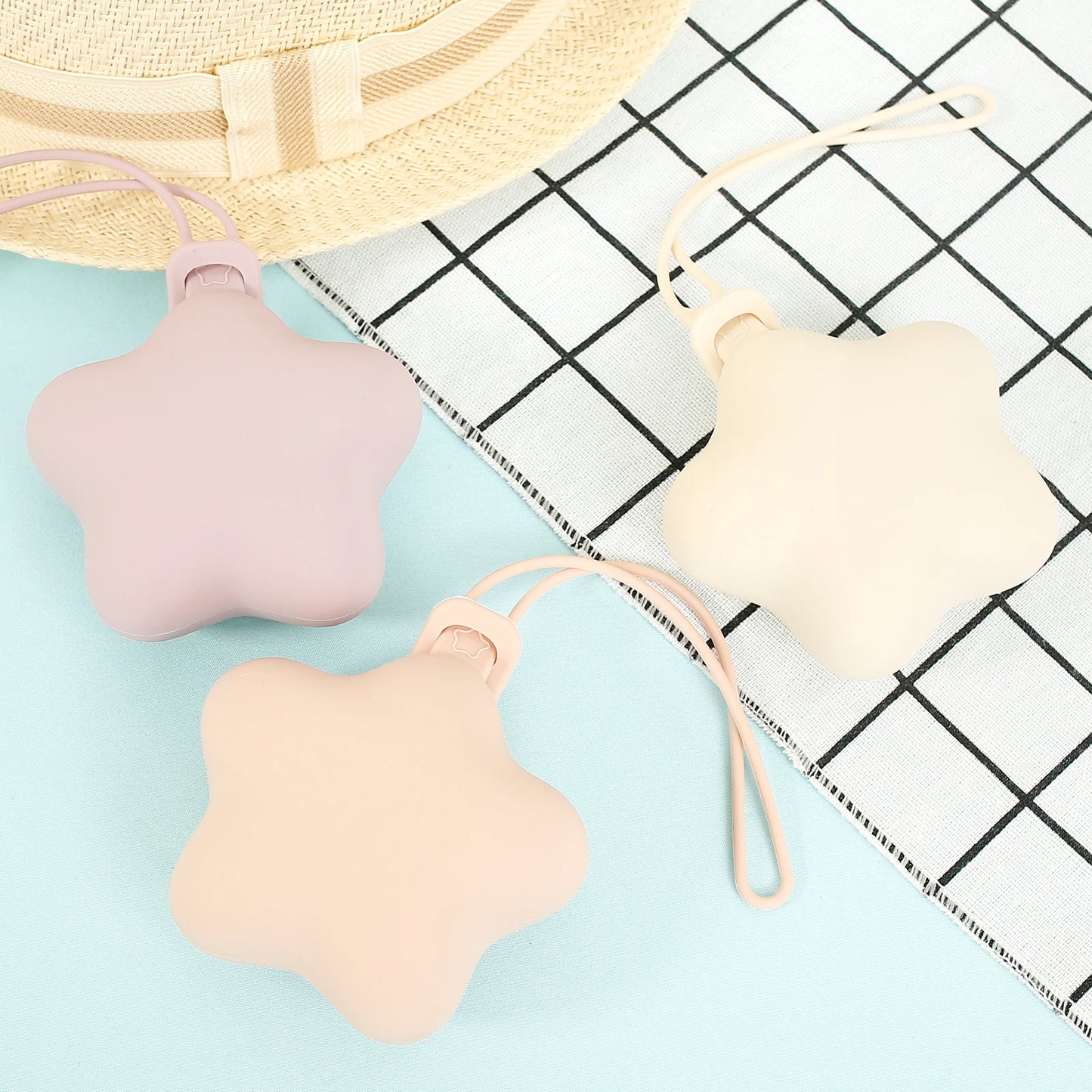 3/6Pcs Star Pacifier Storage Bag Silicone Dustproof Pacifier Holder Case Portable Baby Pacifier Chain Bag Baby Accessories