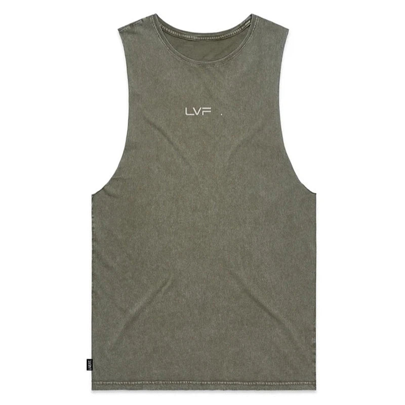 Men's Brand Summer Gym Cotton Tank Top Sleeveless Shirt Man Bodybuilding Clothing Casual Fitness Workout Running Vest Sportswear