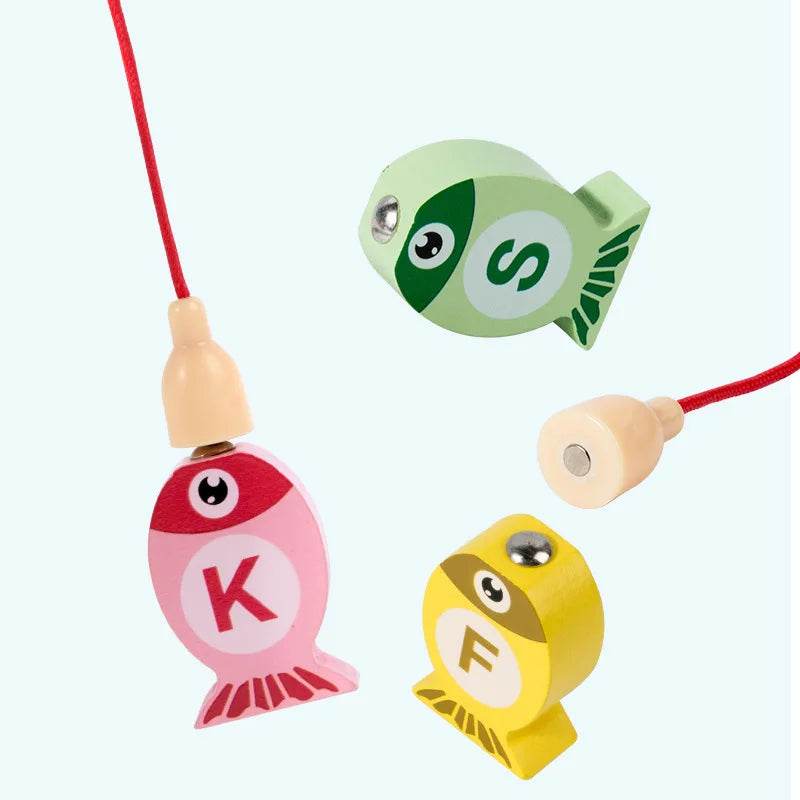 Kids Wooden Fishing Game Toys Gifts Early Education Alphabet Numeric Cognitive Toys Children Interactive Games Toys for Gifts - AIAZ