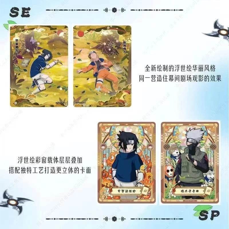 KAYOU Genuine Naruto Cards Box Anime Figure Card Booster Pack Sasuke Collection Flash Card Toy Birthday Christmas Gift for Kids - AIAZ