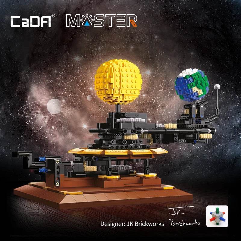 Cada 865PCS City Solar System Earth and Sun Clock Building Blocks Science Experiment Education Bricks Toys Boys Gifts - AIAZ