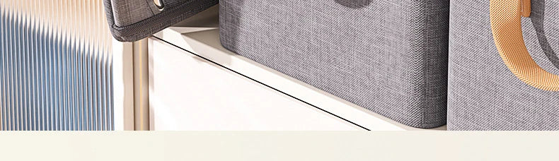 Collapsible Clothing Organizer Folding Clothes Storage Basket with Cover Metal Frame Underwear Storage Box Wardrobe Organizer