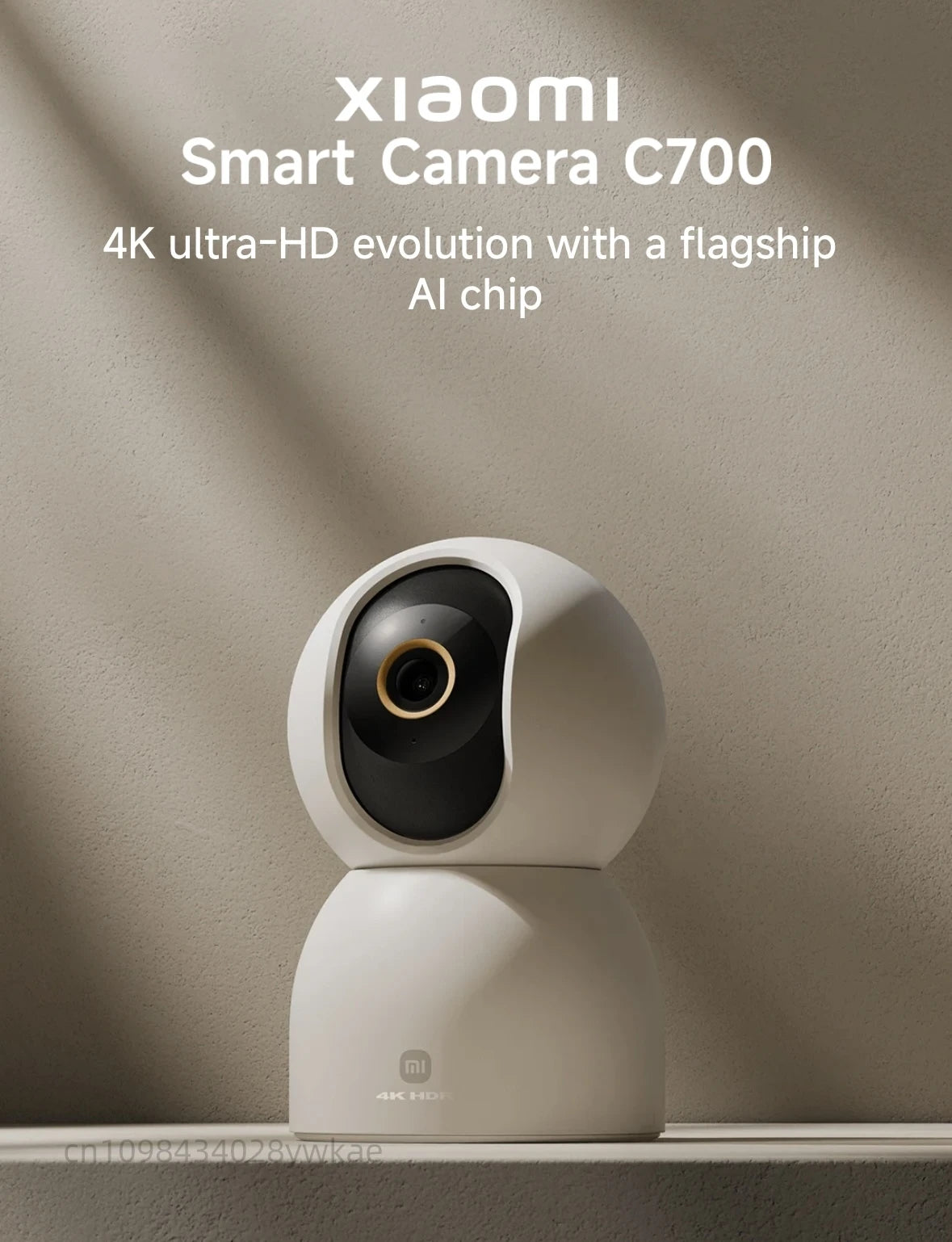 Xiaomi Smart Camera C700 8MP 4K Ultra HD Low Light Full-color Baby Cry Detection Two-Way Voice Call Surveillance Camera