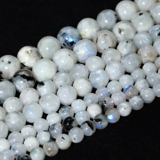 Natural Indian Moonstone 6-10mm Hot Sell Loose Gemstone Beads for Jewelry Making Wholesale Crystal Beads DIY Accessories