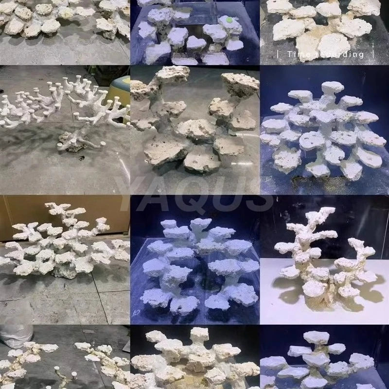 Sea Water Fish Tank Coral Reef Landscape Natural Coral Stone Coral Cultivation Base DIY Originality Scenery