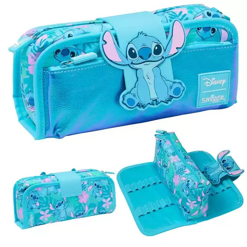 Genuine Smilgle Stitch Backpack Large Capacity For Primary And Secondary School Students Cartoon Lunch Bag Water Bottle Gifts - AIAZ