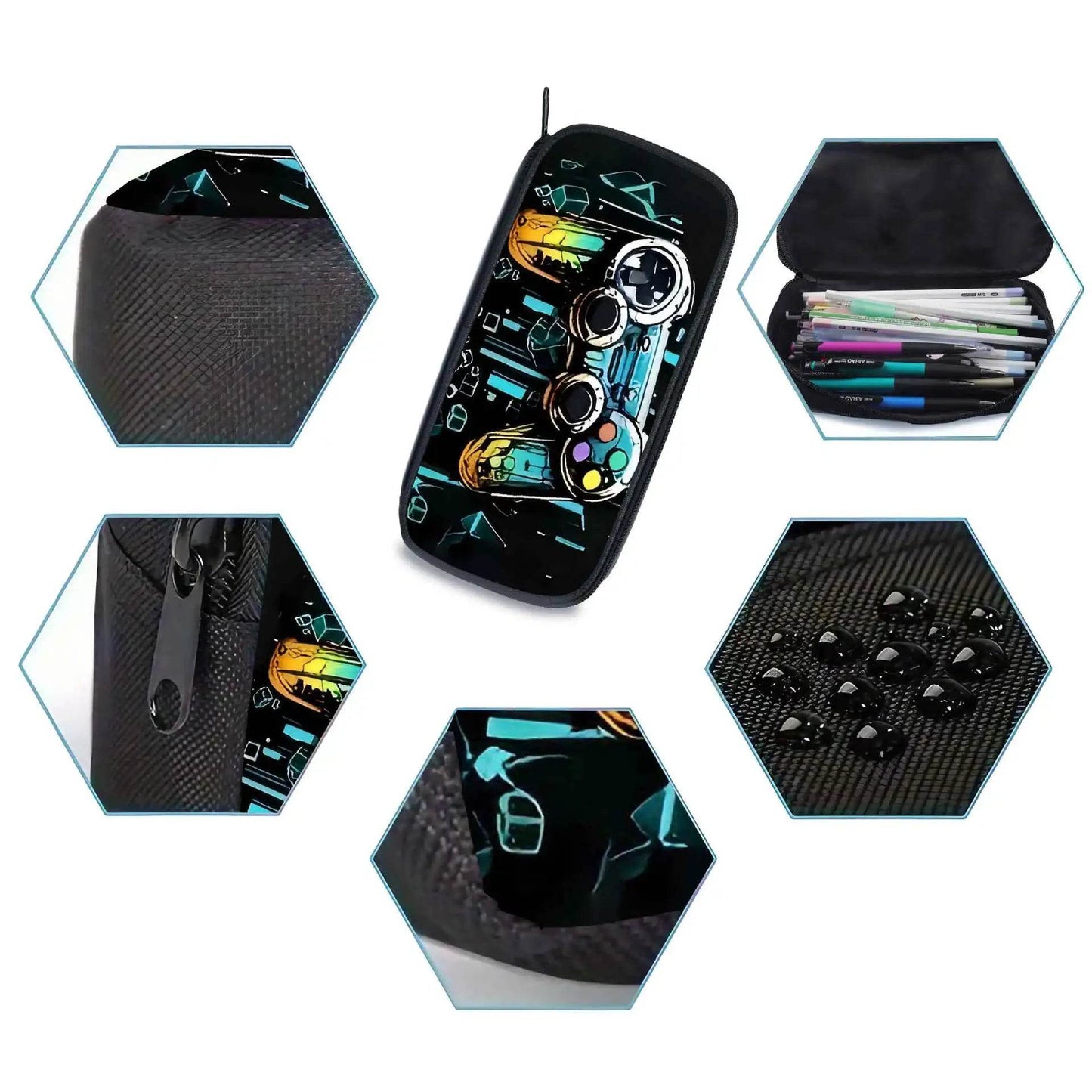 School Bags for Children Boys Game Pad Pattern Backpacks Kids Satchels Primary School Grade 1-3 Students 3 Pieces Set Backpacks - AIAZ