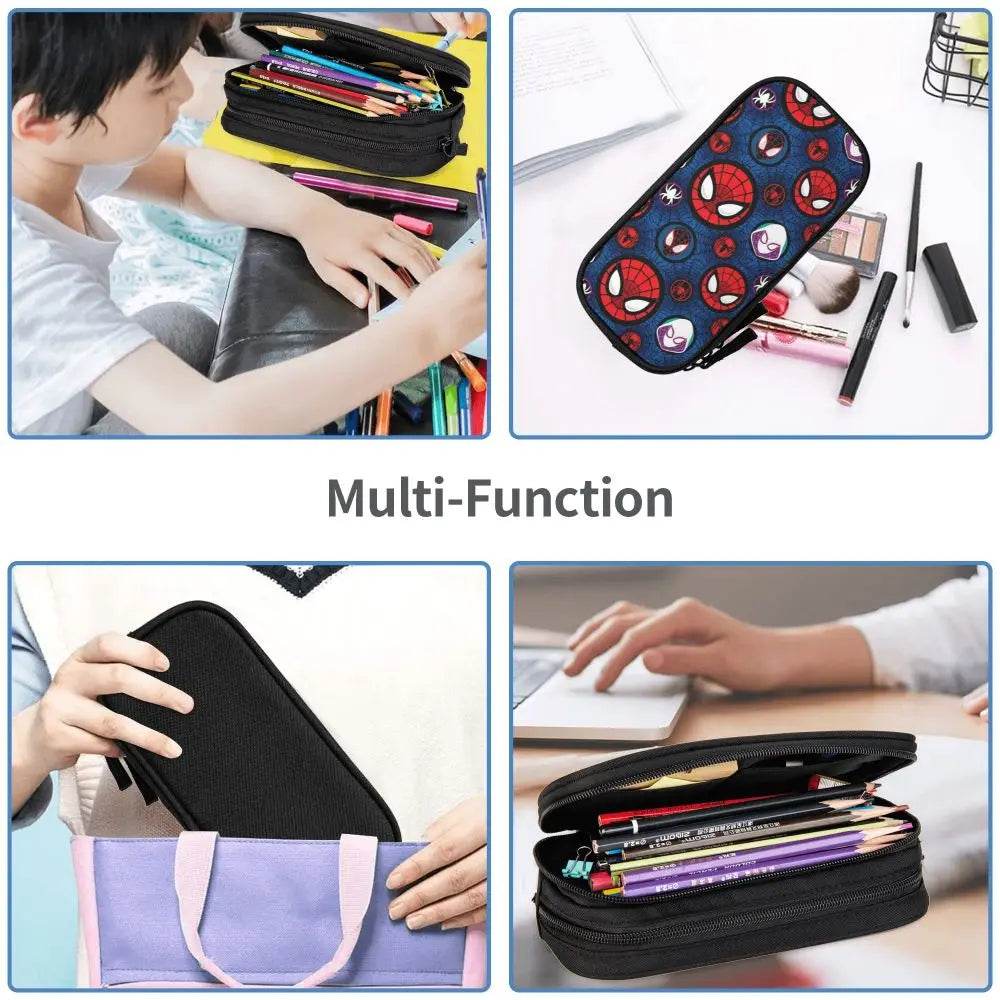 Spider-man Pencil Cases Pen Box Pencil Bags Kids Big Capacity School Supplies Zipper Pencilcases - AIAZ