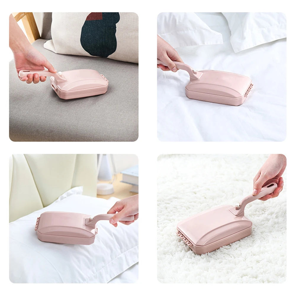 Electrostatic Carpet Floor Sweeper Brush Handheld Sofa Cleaning Roller for Bed Fluff with Trash Collector Household Cleaner