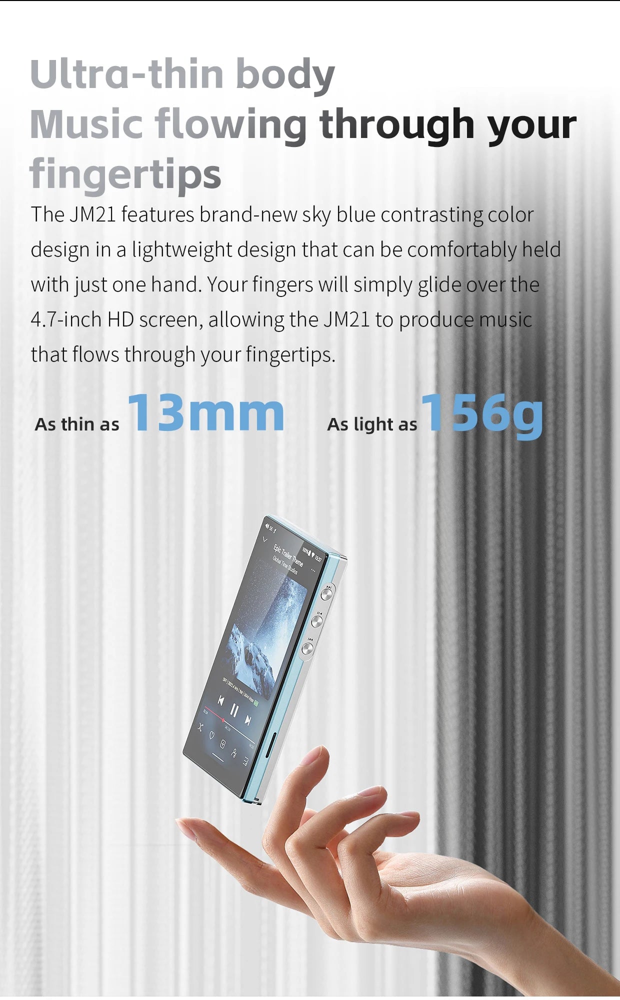 FiiO JM21 Android 13 Hi-Res Music Player MP3 with Snapdragon 680, Bluetooth WiFi USB DAC 12.5H Playtime