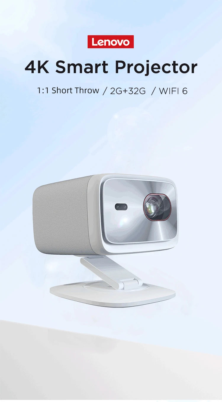 LENOVO 100P Full HD 1080P Projector 4K Smart Bluetooth WiFi 6 3000ANSI Auto Focus Home Theater Cinema High Brightness Projectors