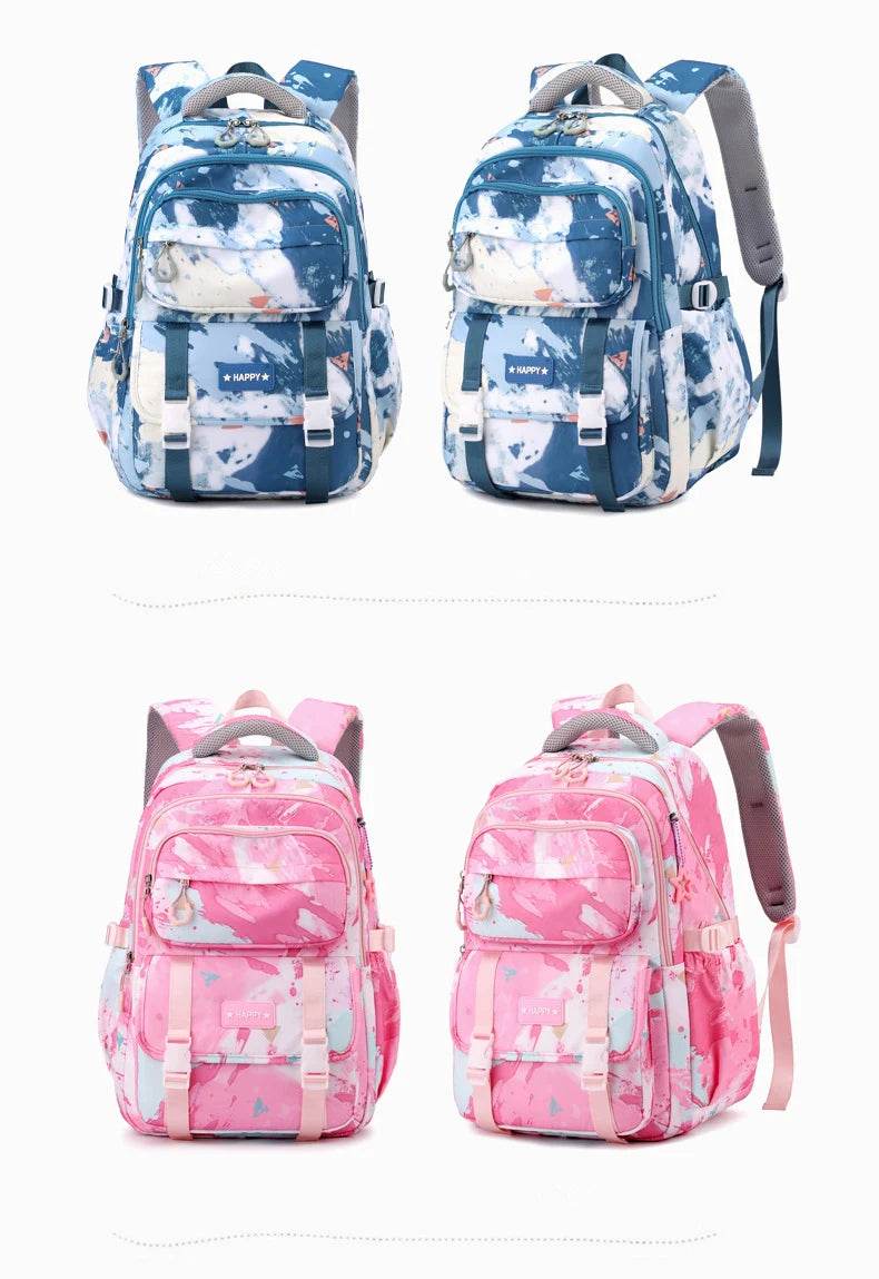 Middle School Student Backpack Children Set School Bags for Girls Kids Schoolbags Waterproof Book Bag With Lunch Bag Pencil case - AIAZ