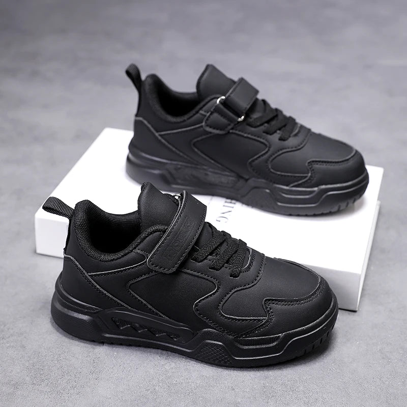 Black Kids Shoes Boys School Sneaker 4 To 12 Years Daily Walking Casual Sneaker Children Sports Shoes for Boy
