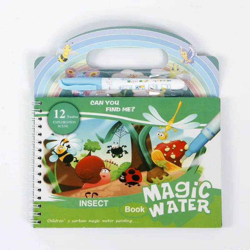 Magical Water Painting Book Toddler Early Education Toys Reusable Magic Drawing Coloring Book for Kids Children Montessori Toys - AIAZ