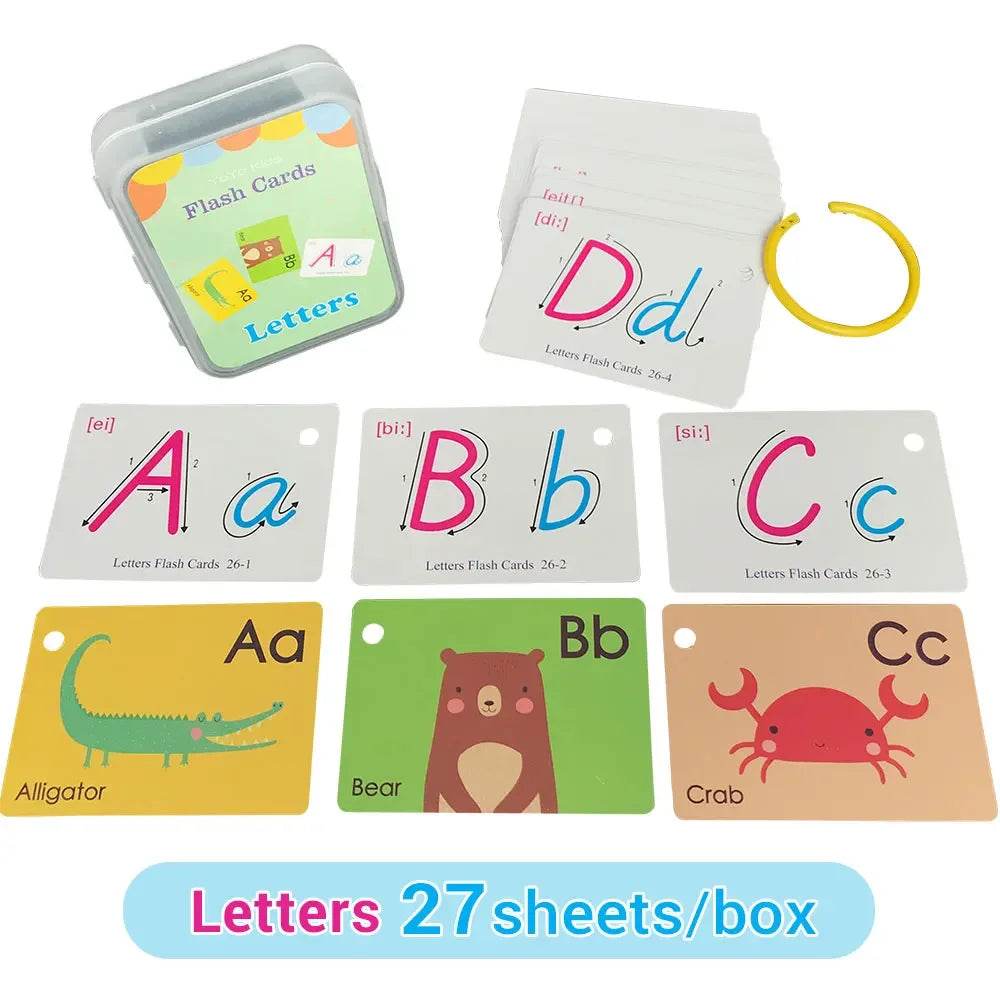 Kids English Words Learning Flashcards Reading Enlightenment Cards Home School Educational Toys Montessori Teacher Teaching Aids - AIAZ