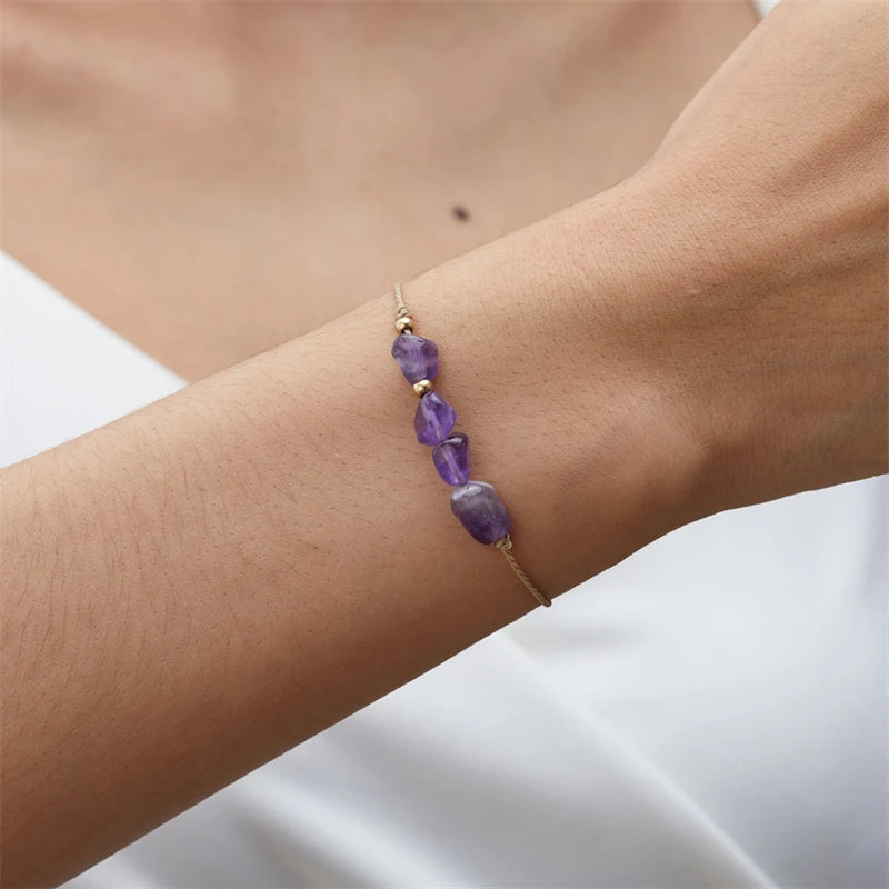 12 Zodiac Signs Woven Card Paper Bracelet for Women Men Minimalist Natural Stone Handmade  Braided Bracelet Friendship Jewelry