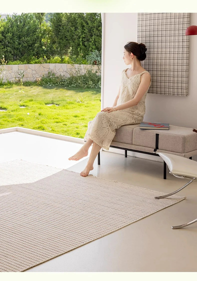 100% Cotton Carpet Living Room No Glue Health Kid Room Carpet Crawling Play Mat Minimalism Modern Bedroom Cloakroom Rugs Carpet