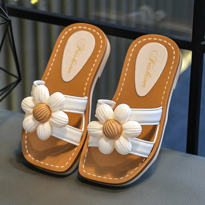 Children Slippers Kids Summer Cartoon Beach Shoes Girls Baby Soft Sole Non-Slip