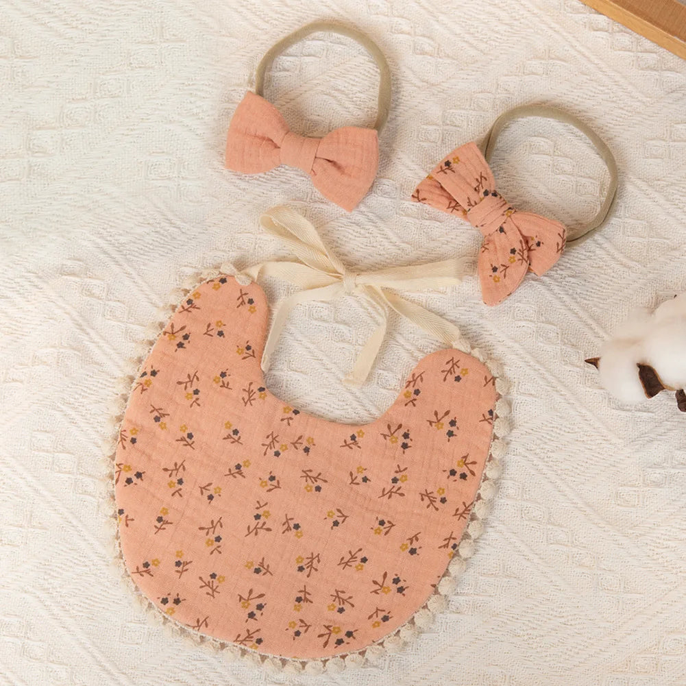 Personalized Custom name Embroidered Newborn letter Nursery Baby Bibs burp cloth suit Cotton Gifts for Boy Girl  ﻿