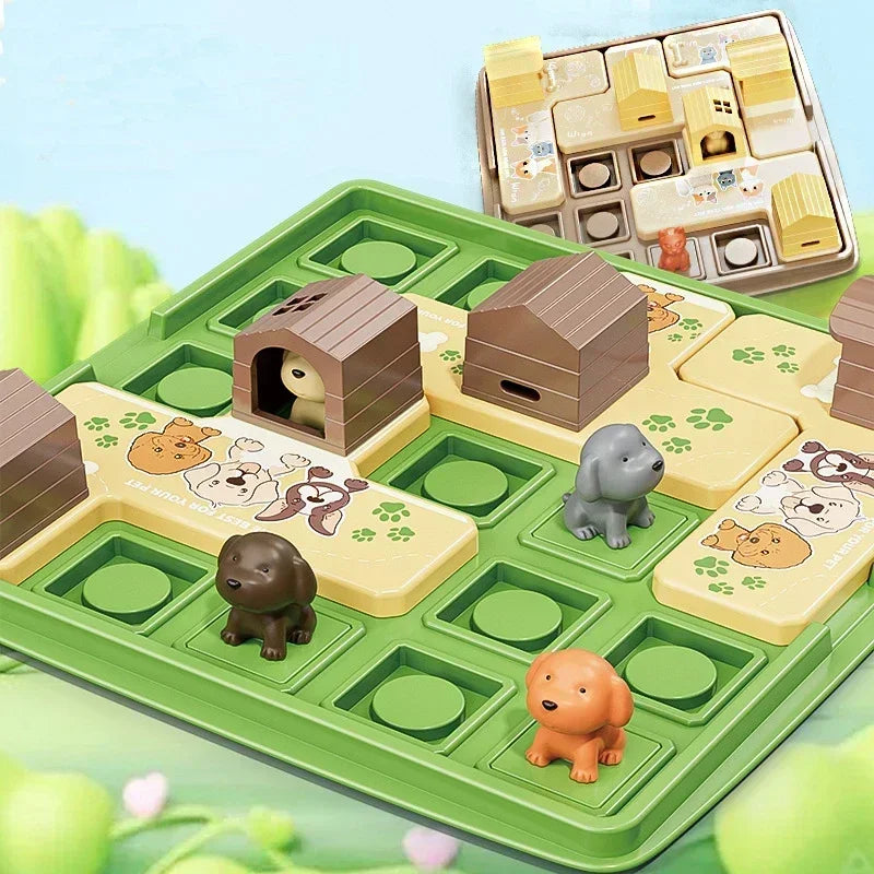 Children Logical Thinking Training Board Game Hidden Dog Maze Puzzles Educational Toys Parent-Child Interactive Children Gift