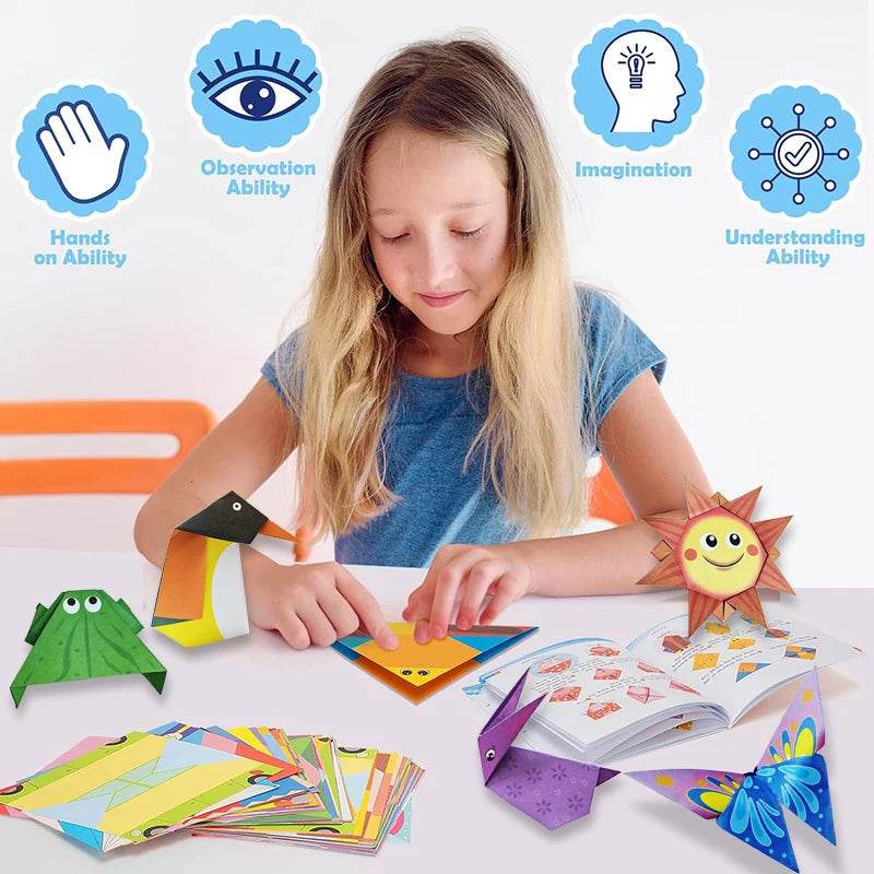 Origami Kit 30/96 Sheets Origami Paper Craft Guiding Book DIY Art Craft Projects Supplies for Beginners Children Kids Boys Girls - AIAZ