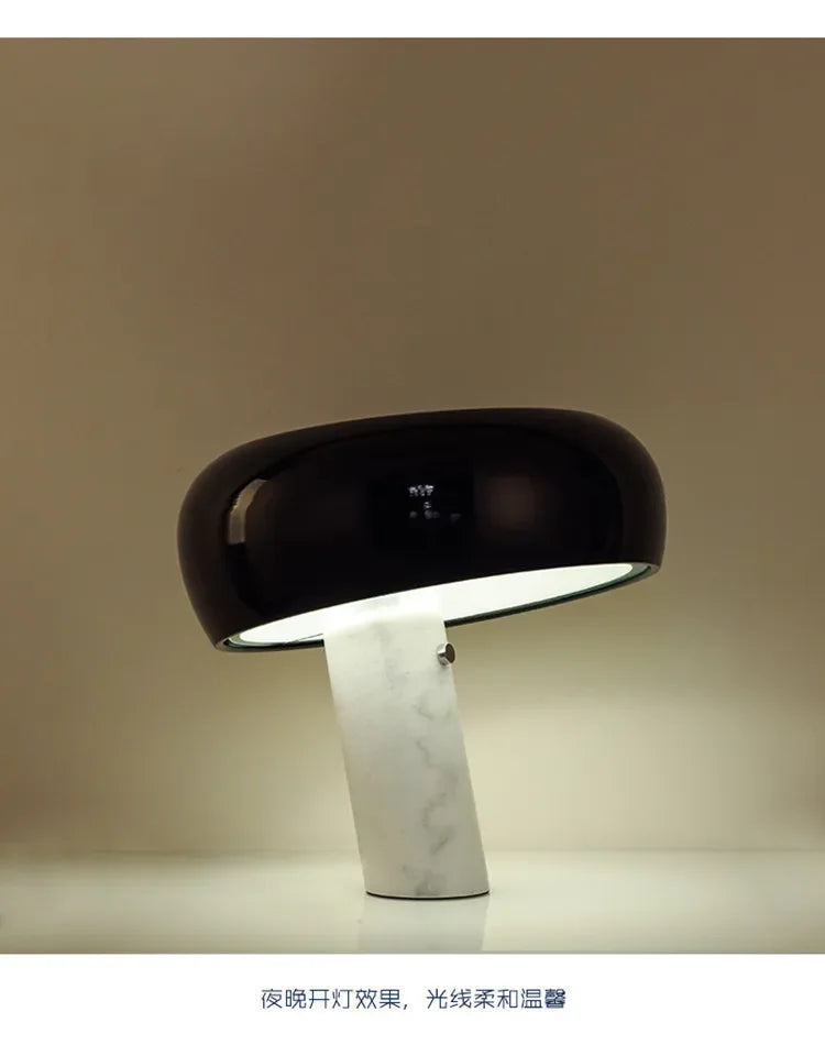 Italian Luxury Designer Mushroom Marble Desk Lamp Modern Children's Study LED Table Lamps Living Room Bedroom Decorative Lights