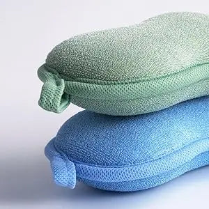 2Pcs Natural Baby Bath Sponge - Ultra Soft Baby Sponge for Bathing - Kids Bath Sponges for Infants, Toddler Bath Time