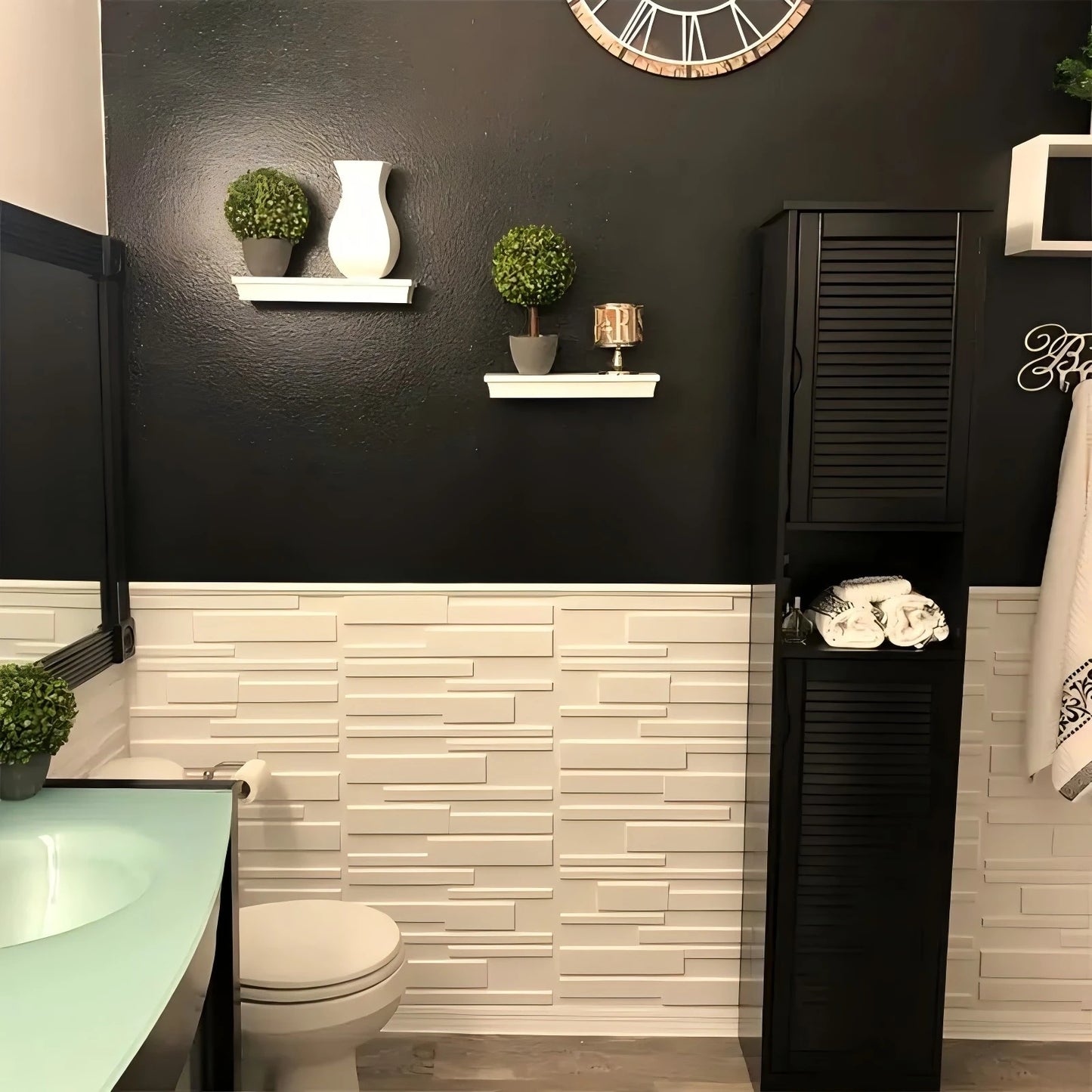 KUUJOJO 3D textured wall panel for indoor wall decoration, suitable for living room, hall, bedroom, hotel, office, send tape