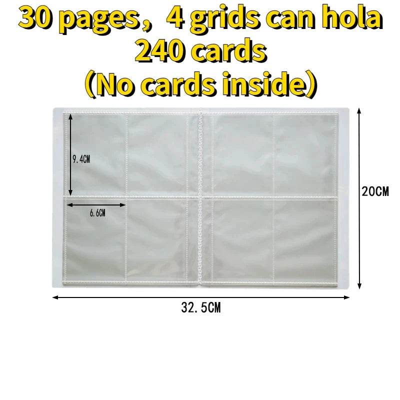 240pcs Card Album Book Naruto Dragon Ball Goku Vegeta ONE PIECE Luffy Zoro Map Letter Holder Binder Card Notebook Collection Toy - AIAZ
