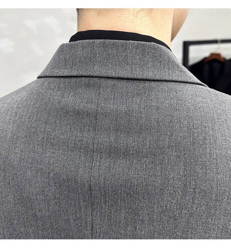 Jackets + Pants / Groom's Wedding Dress Best Fashion Mans Double -breasted Suit Blazer Trousers Male Formal Business Office Suit - AIAZ